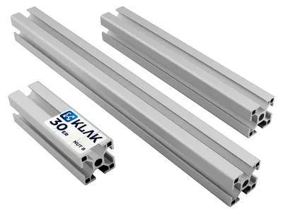 Produktbild von KLAK 30 - Aluprofil 30x30mm Nut 8 Aluminium Systemprofil Typ I 200cm 2000mm
