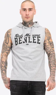 Obrázek produktu pro Pánské tričko bez rukávů s kapucí regular fit DARRY Marl Grey/Black M BENLEE