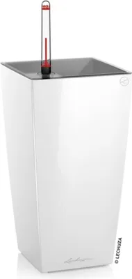 Obrázok produktu pre LECHUZA® Kvetináče MAXI-CUBI Biele vysokolesklé All-in-One