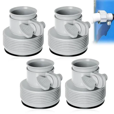 Productafbeelding van Zwembadslangadapter, 1,5 inch, type B, 4 stuks, voor aansluiting op pompen