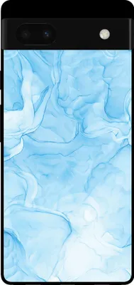 Produktbild von Handyhülle für Google Pixel 6 mit Marmordruck - TPU Backcover Case Marble Design - Hellblau