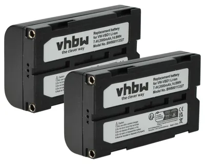 Produktbild von vhbw 2x Akku Ersatz für Panasonic VW-VBD2, VW-VBD2E für Videokamera Camcorder (2000 mAh, 7,4 V, Li-Ion)