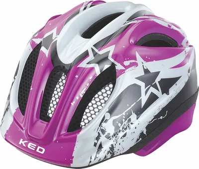 Produktbild von KED Kinder Fahrradhelm Meggy Stars Violett Helm mit LED Blinklicht S 46 - 51 cm Edition