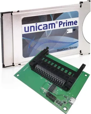 Produktbild von Unicam Prime CI Modul + Programmer USB I Common Interface Karte mit DeltaCrypt-Verschlüsselung 3.0 für den Empfang verschlüsselter Sender I DVB CI-konforme PCMCIA CI-CAM für Smart Cards TV