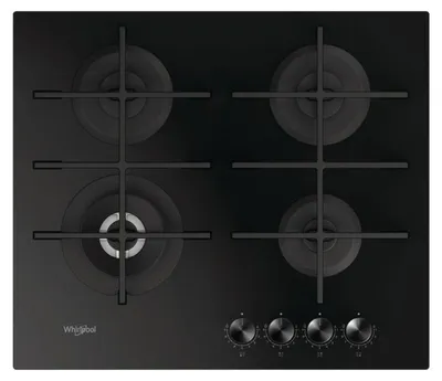 Immagine prodotto di Whirlpool GOWL 628/NB piano cottura Nero Da incasso 59 cm Gas 4 Fornelli