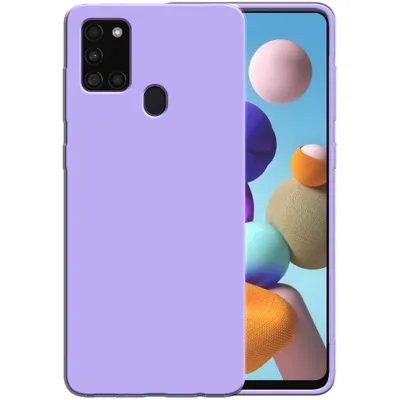 Image de Smartphonica Étui en silicone pour Samsung Galaxy A21s
  étui avec intérieur souple - Violet