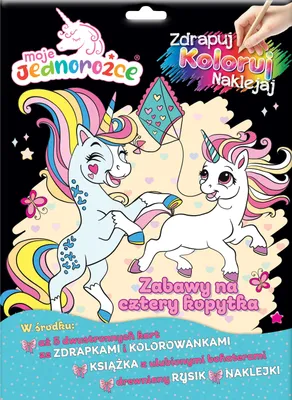 Zdjęcie produktu dla Zestaw kreatywny Moje Jednorożce, zdrapuj koloruj naklejaj