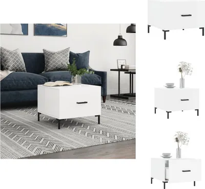 Produktbild von vidaXL Couchtisch Hochglanz-Weiß 50x50x40 cm Holzwerkstoff -  Couchtische
