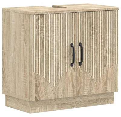 Immagine prodotto di Mobile lavabo vidaXL, modello HOORN, impiallacciato in sonoma, dimensioni 59,5 x 31,5 x 56 cm