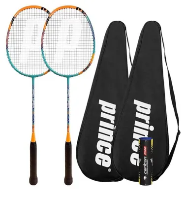 Obrázek produktu pro Prince Pro Viper, badmintonová dvojsada raket, včetně raketových čepelí a tašek, ideální pro volný čas i soutěže.