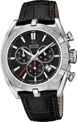 Produktbild von Jaguar Herren Uhr Chronograph Elegant Luxus Leder Executive schwarz D2UJ857/D