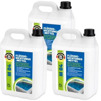Obrázek produktu pro Plastifikátor Hydroizolace Tekutý tmel na beton 15L Cementový potěr Příměs do malty HALBAU M04