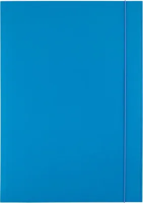 Produktbild von D.RECT 25 Stück Sammelmappe aus Karton Postmappe mit Gummiband 300g Blau