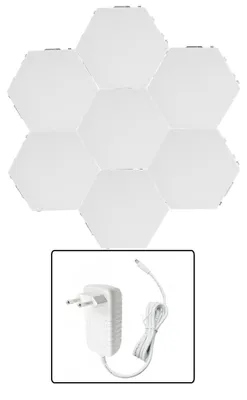Imagen del producto de Lámpara decorativa hexagonal innovadora, de bricolaje, para la pared, ideal para iluminación en dormitorios y salones