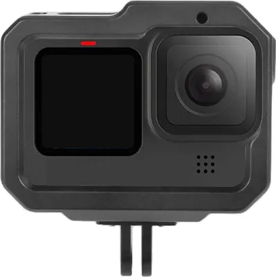 Produktbild von Schutzgehäuse Schutzrahmen Cage Passend für GoPro Hero 9 10 & 11 2 Hot-Shoe-Anschlüsse Schieberahmen Aluminium