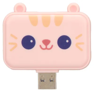 Image de Hub USB 3 en 1 multifonctionnel, A vers USB 3.0 et 2 ports USB 2.0 pour souris, clavier, ordinateur portable, PC, rose