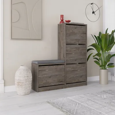 Immagine prodotto di Skye Decor, Dude - Dark Brown, scarpiera, marrone scuro, 105 x 118,5 x 26 cm