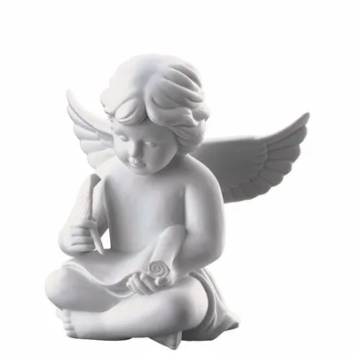 Imagen del producto de Rosenthal Engel m.Schriftrolle Engel gross Weiss matt Porzellan Weiß  69056-000102-90536