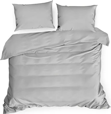 Produktbild von Bettwäsche garnitur NOVA3 silber 160x200 2x Kissenbezüge 70x80 cm