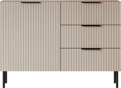 Produktbild von Furniture24 Kommode Almera 2 Schubladenschrank 104 X 75 X 42 Cm Nußbaum / Kaschmir