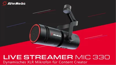 Image de Avermedia 40AAAM330AVM AVerMedia Mikrofon, Live Streamer Mic, XLR (AM330)