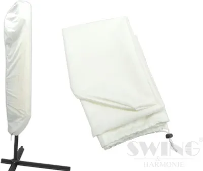 Produktbild von Luxus Sonnenschirm mit LED Beleuchtung Ampelschirm 350 cm Garten Schirm Pavillon - creme