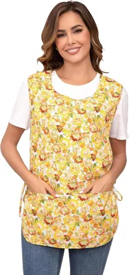 Produktbild von Schürze mit Taschen, weiche Baumwolle, atmungsaktiv und leicht, zum Kochen