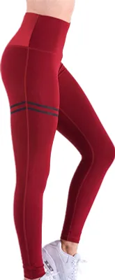 Produktbild von Frauen High Waist Hip Lift Nahtlose Workout Leggings Stripe Gym Pants Hose