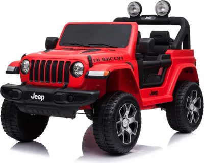 Produktbild von RIRICAR Elektroauto für Kinder 12V Jeep Wrangler, rot, kinder elektroauto 2 sitzer mit 2,4-GHz-Fernbedienung, Radio mit Bluetooth- und USB-Eingang, Lithium-Akku, Eva-Räder, elektrofahrzeug kinder ab 3-8 jahre