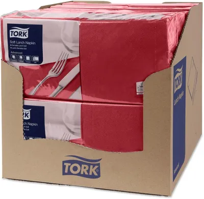 Produktbild von Tork 477411, Bordeaux, Einfarbig, 325 mm, 328 mm, 16,3 cm, 16,4 cm