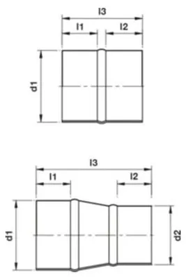 Produktbild von Norres Schlauchreduzierung CONNECT 270-271 f.ID 100mm f.Schlauchverbinder
