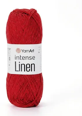 Produktbild von YarnArt Intense Linen 4114 Rot – Sommergarn aus Leinen/Viskose 50g 175m