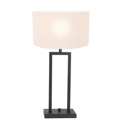 Produktbild von Steinhauer - tischlampe - Stang - schwarz - metall stoff - Ø 30cm - E27 - 8209ZW