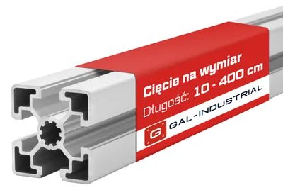 Zdjęcie produktu dla GAL-INDUSTRIAL | Profil konstrukcyjny aluminiowy – 45x45mm - 10cm - cięcie na wymiar