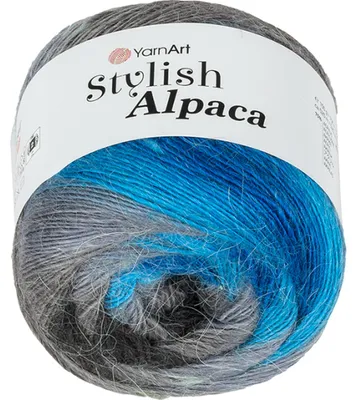 Produktbild von Garn „Stylish ALPACA“ – 150 g, 525 m – Blau, Grau