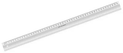 Image de Règle scolaire de 50 cm, blanche et transparente