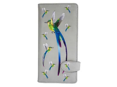Produktbild von Langbörse Vögel graublau - bb-Klostermann 50184 - Geldbeutel Geldbörse