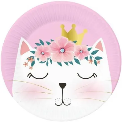 Produktbild von 6 kleine Teller für eine Katzenparty