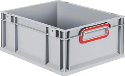 Produktbild von Allit EuroBox 417, 400x300x170 mm, Griffe geschlossen, grau/rot