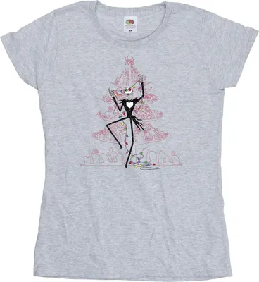 Produktbild von Disney - "The Nightmare Before Christmas" T-Shirt für Damen BI35777 (S) (Grau)