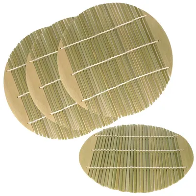 Productafbeelding van Stoomvoering - Bamboe stoomrek - Rond 7,8 inch - 4 stuks - Groen