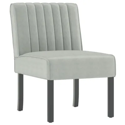 Produktbild von dkd-home-decor Polsterstuhl Hellgrau Samt 48 x 64 x 72 cm