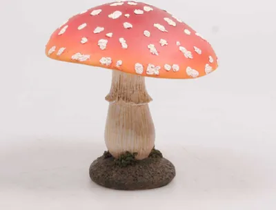 Produktbild von Von der Jahreszeit inspirierte Dekoration, Gartenstatue, Pilz, 9 x 9 x 13 cm
