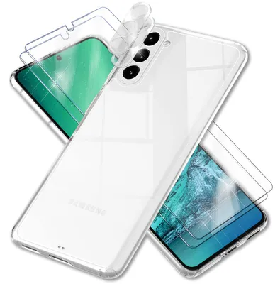 Zdjęcie produktu dla Przezroczyste etui do Samsung Galaxy S23 Plus, 2x ochrona wyświetlacza i aparatu, przezroczyste