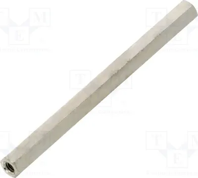 Productafbeelding van 10 afstandsmuffen met schroefdraad, zeshoekig, 50 mm, binnendiameter: M2,5, nikkel, type 1112X50
