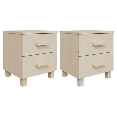 Obrázok produktu pre Nočné stolíky HAMAR 2 ks, medovo hnedé 40x35x44,5 cm, borovica