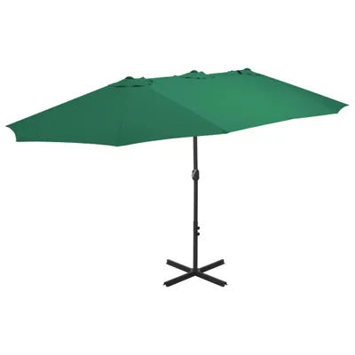 Produktbild von Sonnenschirm mit Aluminium-Mast 460x270 cm Grün