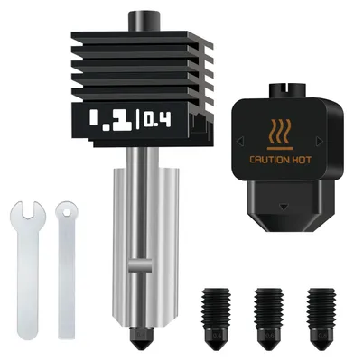 Hotend-Kit mit 3 gehärteten Stahldüsen 0,4/0,6/0,8 mm