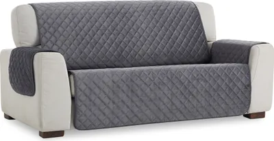 Produktbild von Velours-Sofabezug 130 cm + Silikonnoppen, rutschfest, Schutz, Tagesdecke, Kapuze