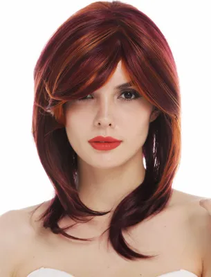Produktbild von WIG ME UP Perücke mittellang schulterlang glatt Scheitel Monofilament Rot Mix TYM-165-MT-330